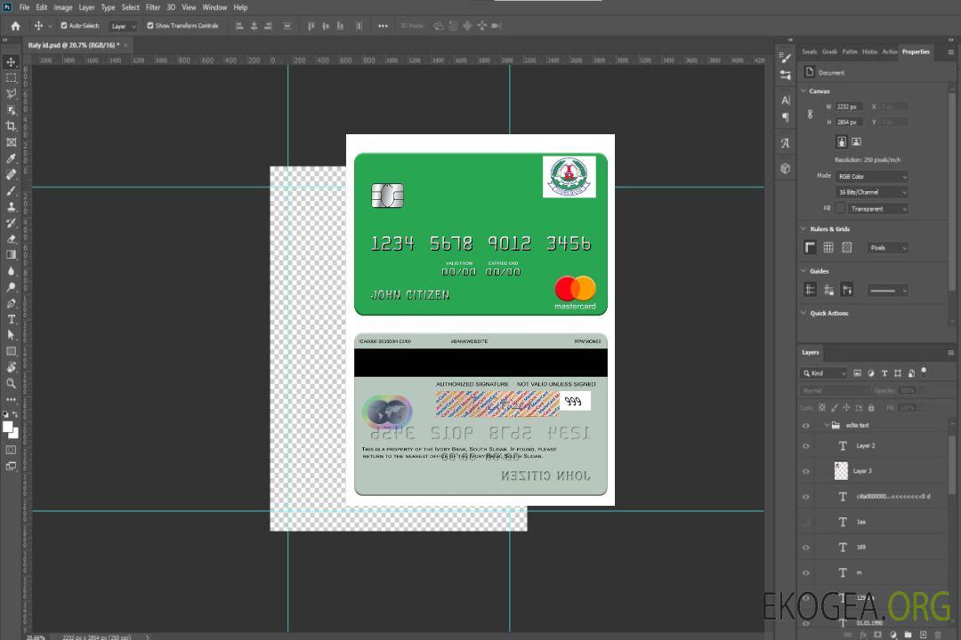 Soudan du SudIvory Bank mastercard template Soudan du SudIvory Bank mastercard template